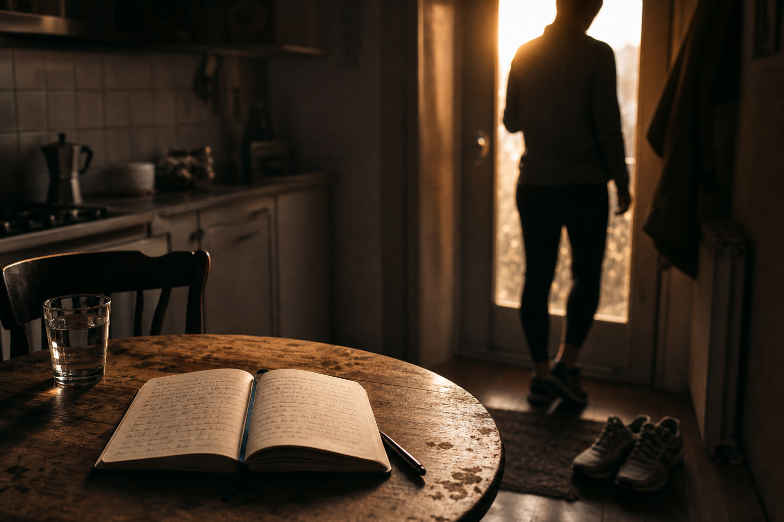 A quiet morning reset at a kitchen table
